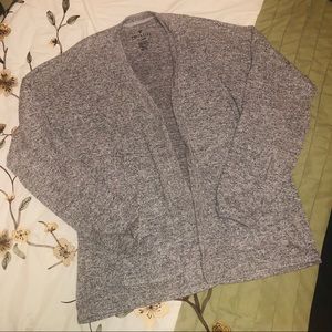 Add-On. Gray. Soft & Sexy Plush Cardigan. AE.